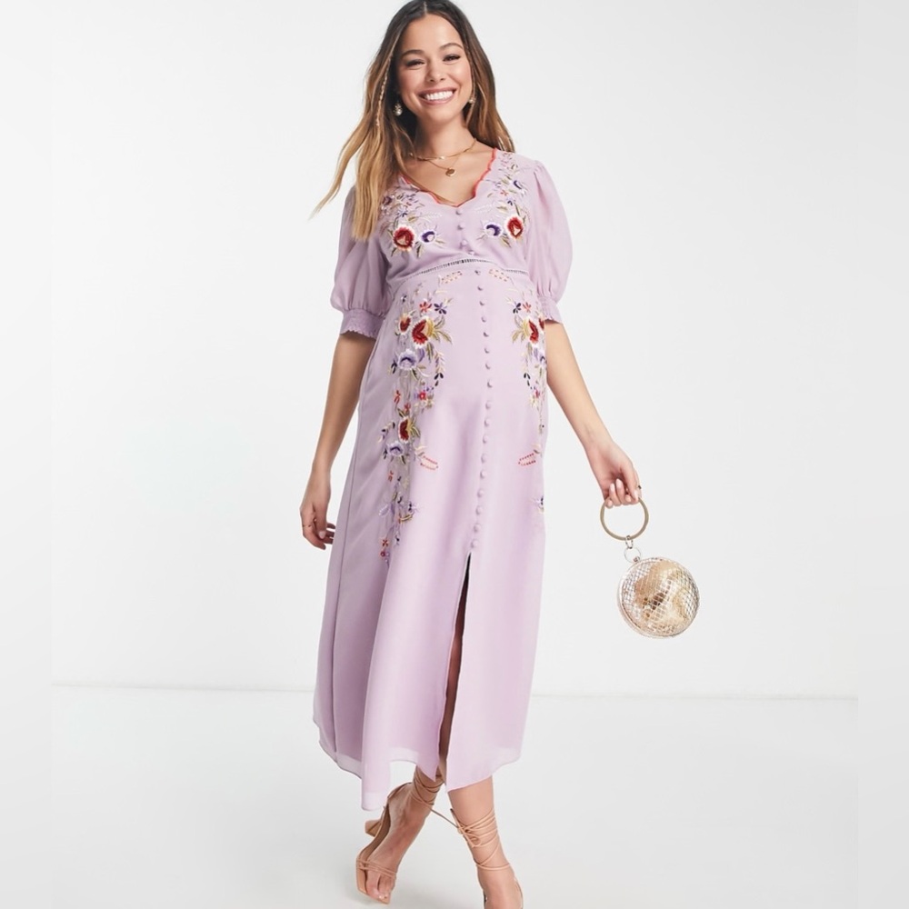 Hope & Ivy Beaded Maternity Dress - Mila